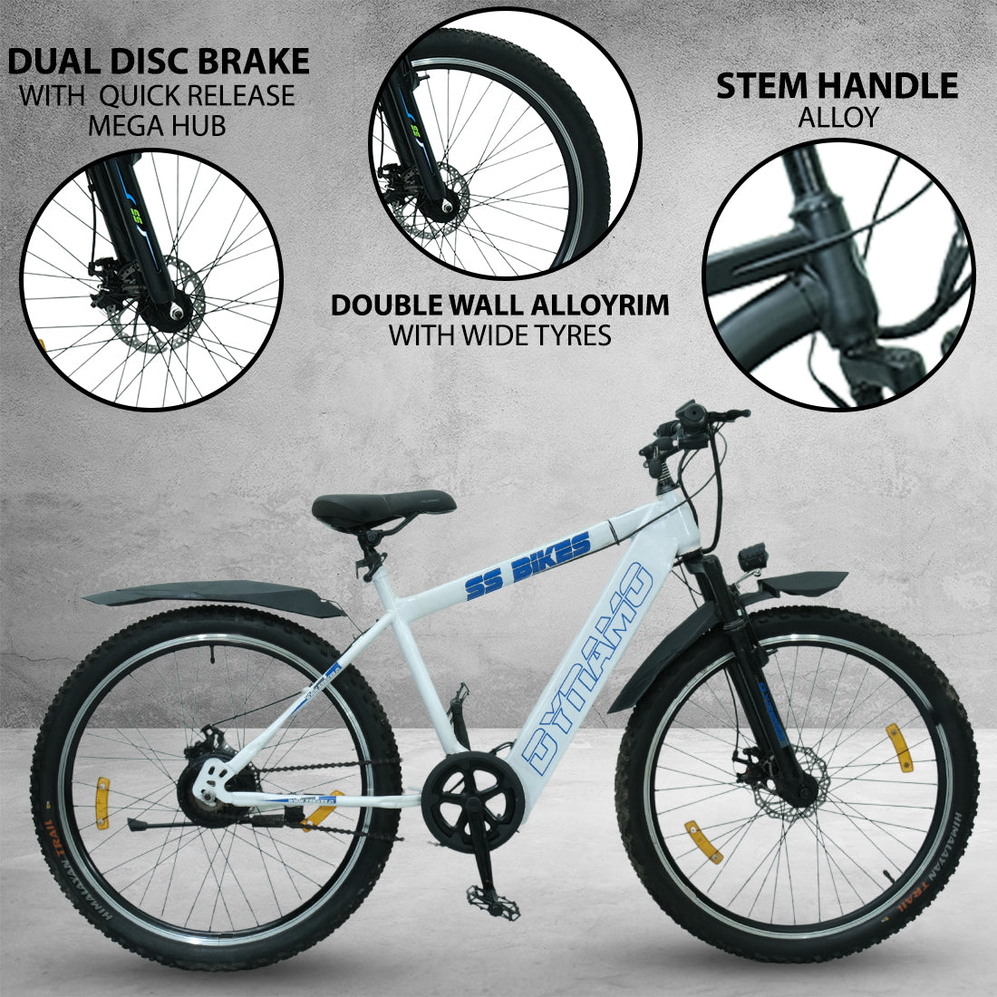 SS Bikes Dynamo – 250W Motor | 55+ km Throttle Range | 36V Battery | Dual Disc Brakes