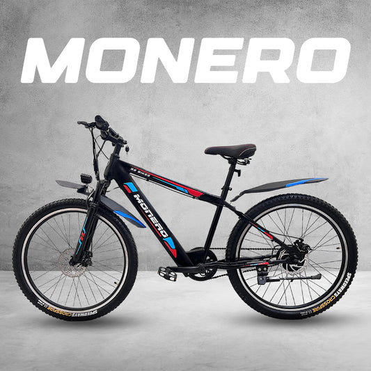 SS Bikes Monero – 250W Motor | 65+ km Range | 36V Internal Battery | Dual Disc Brakes