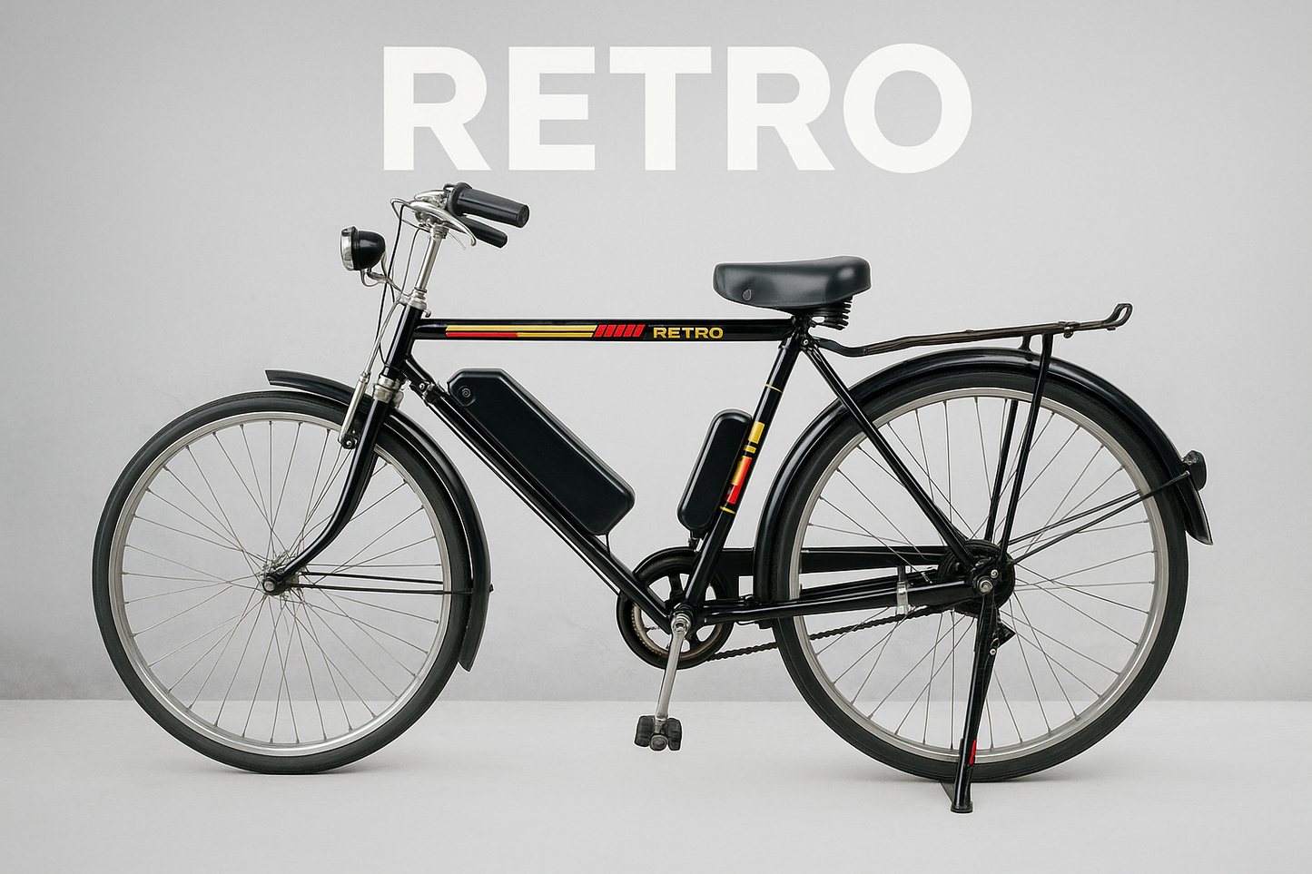 SS Bikes Retro Electric Bicycle for Adults | 36V 12.5Ah Lithium Battery | 70 km Range | 26 km/hr Top Speed | Pedal Assist + Throttle | Lightweight Steel Frame | Daily Commuter Hybrid E-Cycle