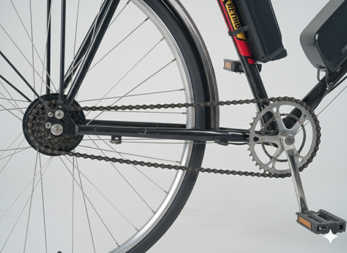 SS Bikes Retro Electric Bicycle for Adults | 36V 12.5Ah Lithium Battery | 70 km Range | 26 km/hr Top Speed | Pedal Assist + Throttle | Lightweight Steel Frame | Daily Commuter Hybrid E-Cycle