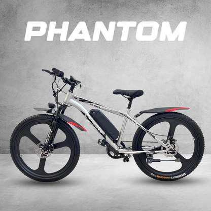 SS Bikes Phantom LR – 250W Motor | Up to 75 km Range | 36V Battery | Dual Disc Brakes