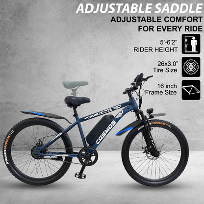 SS Bikes Cosmos LR – 250W Motor | Upto 65 km Range | Dual Disc Brakes | 36V Battery