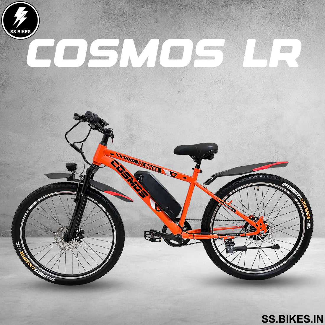 SS Bikes Cosmos LR – 250W Motor | Upto 65 km Range | Dual Disc Brakes | 36V Battery