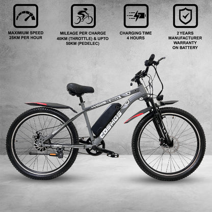 SS Bikes Cosmos LR – 250W Motor | Upto 65 km Range | Dual Disc Brakes | 36V Battery