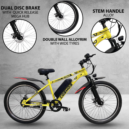 SS Bikes Cosmos LR – 250W Motor | Upto 65 km Range | Dual Disc Brakes | 36V Battery