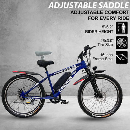 SS Bikes Cosmos LR – 250W Motor | Upto 65 km Range | Dual Disc Brakes | 36V Battery