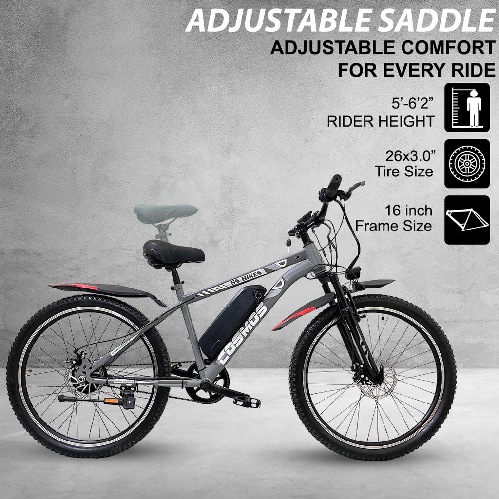 SS Bikes Cosmos Premium – 250W Motor | 35+ km Range | Dual Disc Brakes | 36V / 7.8Ah Battery