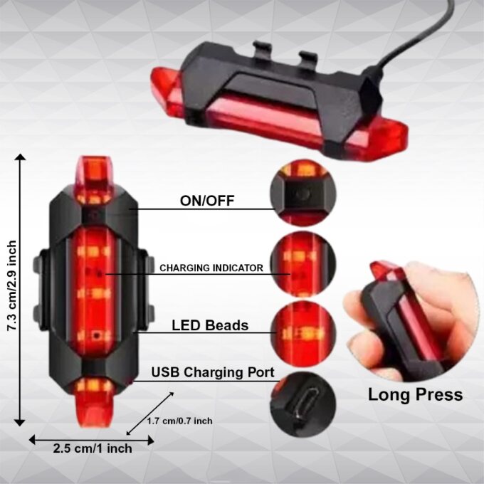Cycle Light Combo - LED Front Rear Light | SS Bikes